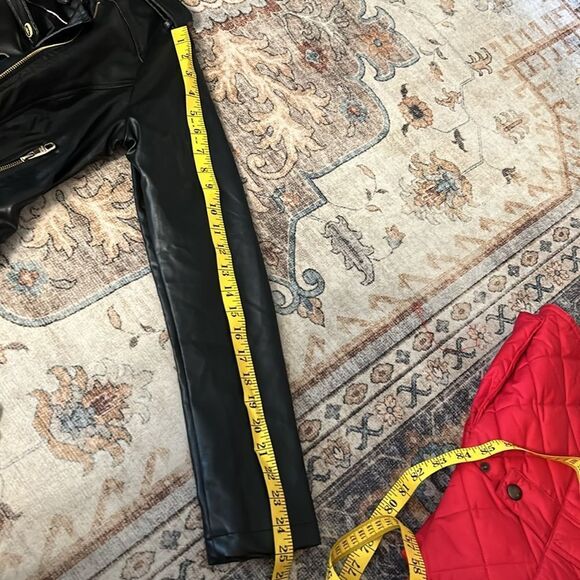 Steve madden faux leather motorcycle Fringe jacket - Picture 11 of 12